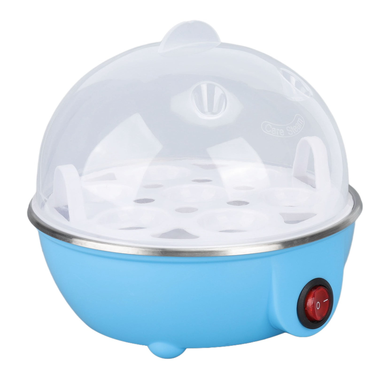 Egg cooker, egg cookware, up to 7 large boiled eggs, anti-drying, automatic power-off, egg heating plate, egg cookware PP, stainless steel material