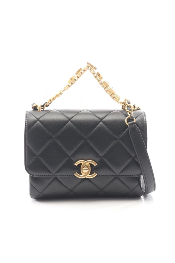Pre-Owned Chanel Matelass Mini Flap 2-Way Shoulder Bag/Handbag, Lambskin Leather, Women's,...