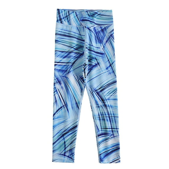 GYRATEDREAM Kids Girls Printed Leggings Full Length Wideband High Waist Tights Pants 4-10T