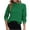 Green, variant on ABATAB Women's Button Ruched V Neck Tops Casual Long Sleeve Blouse Loose Fit Solid Color Pullover Sweatshirts Ladies Fashion(X-Large,Green)