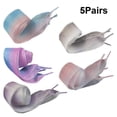 thumbnail image 3 of 5 Pairs of 80cm Shoelaces Gradient Color Matching Yarn Shoelace Semi-transparent Widened Shoe Tie (Blue and Pink/Blue and Purple/Pink and White/Black, 3 of 3