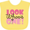 thumbnail image 3 of Inktastic Look Who is One Owl Girls Baby Bib, 3 of 4