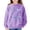 Purple, variant on Girls Bow Print Sweatshirt Cute Long Sleeve Pullover Top for Kids Teens Fleece Lined Crew Neck Sweatshirts Casual Wear 3-4 Years Purple