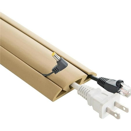 Electriduct CC-RI-CP-10-BE 10 ft. UT Wire UTW-CP501-BG Neoprene 3-Channel Cord Protector & Concealer with Tape - Beige