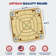 Carrom Large Board Game Set – Over 100 Family Board Games for Game Nights – All-in-One Classic Board Games (28” x 28”)