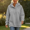 thumbnail image 4 of BUIGTTKLOP Women's Oversized Sweatshirts Button up Long Sleeve Hoodies Shirt Cozy Fleece Pullover Top Casual Fall Outfits, 4 of 8
