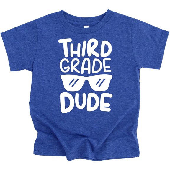 3rd Grade Dude First Day of School Gift Back to School T-Shirt Boys Back to School Vintage Royal Shirt Youth Medium