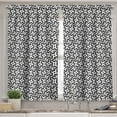 thumbnail image 2 of Ambesonne Black and White Valance & Curtain, Cubical Forms, 55"x36", White Black, 2 of 6