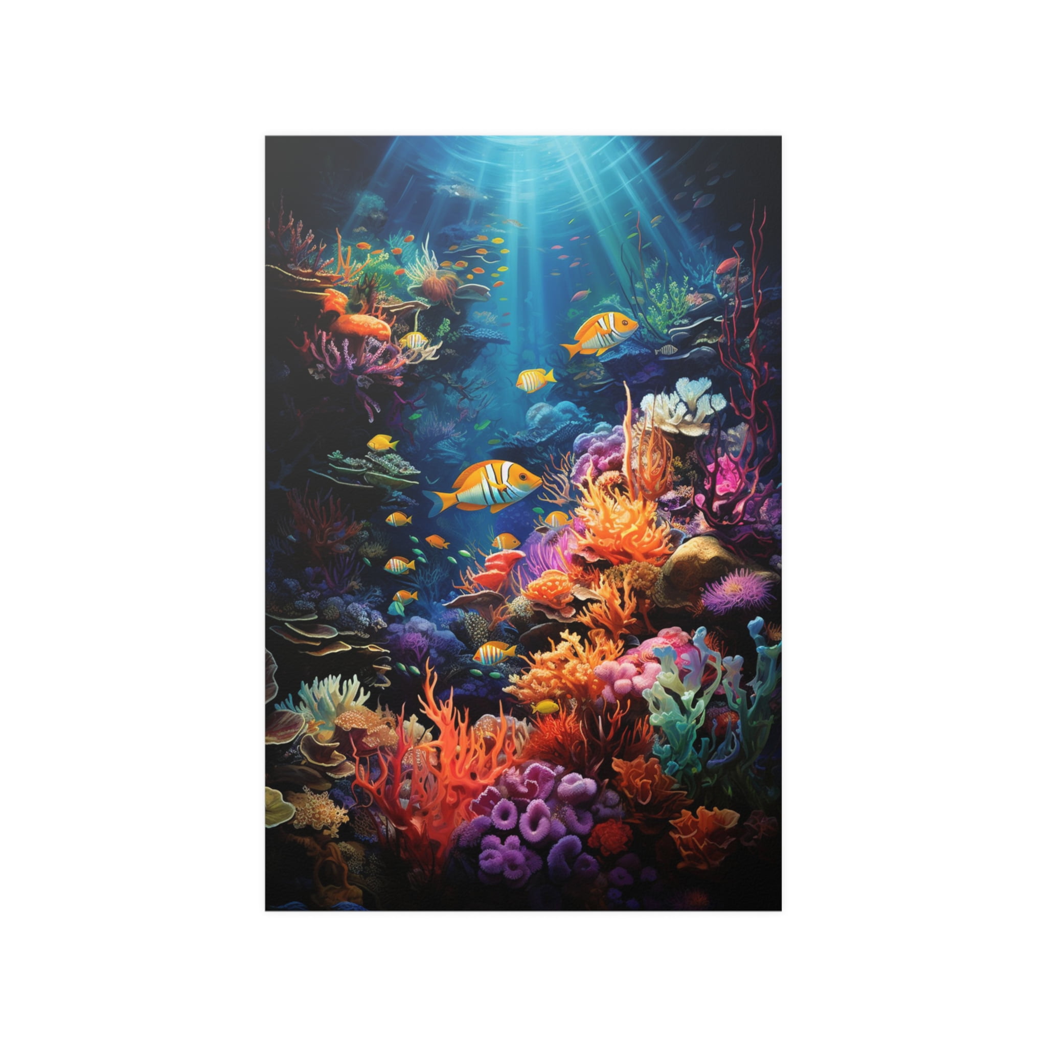 Underwater tropical fish coral reefs vibrant color Art Print Poster 24 ...