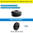 thumbnail image 2 of Pasacables de barandilla de cable Muzata CB29, 60 unidades, negro, de goma, 2 of 5