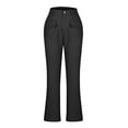 thumbnail image 7 of REALiKUN Wide Leg Pants Women High Waisted Business Casual Elastic Waist Cropped Trouser Pockets Stretch Fall Knit Pants, 7 of 7