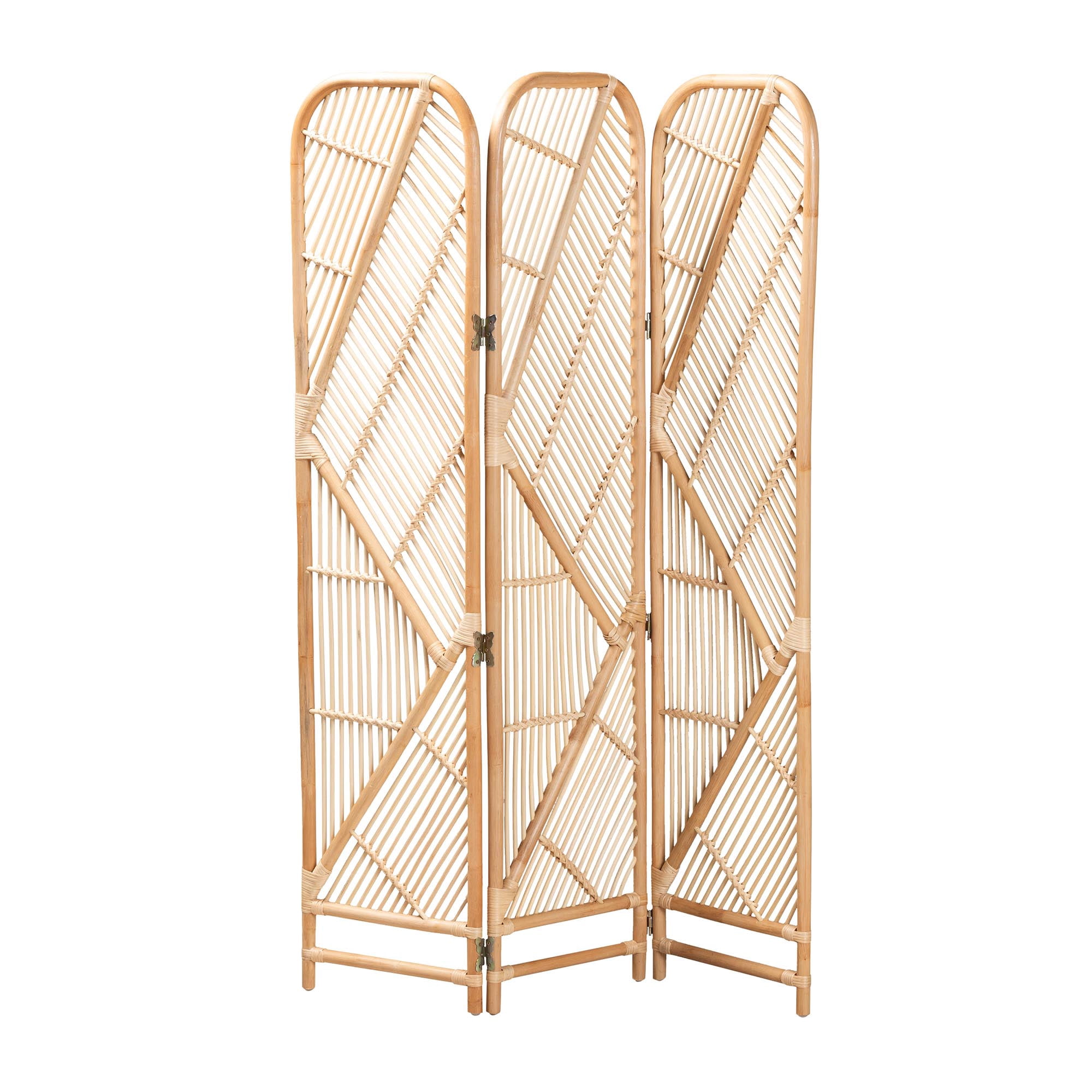 bali & pari Firenze Rattan BOHO Room Divider, Natural Brown
