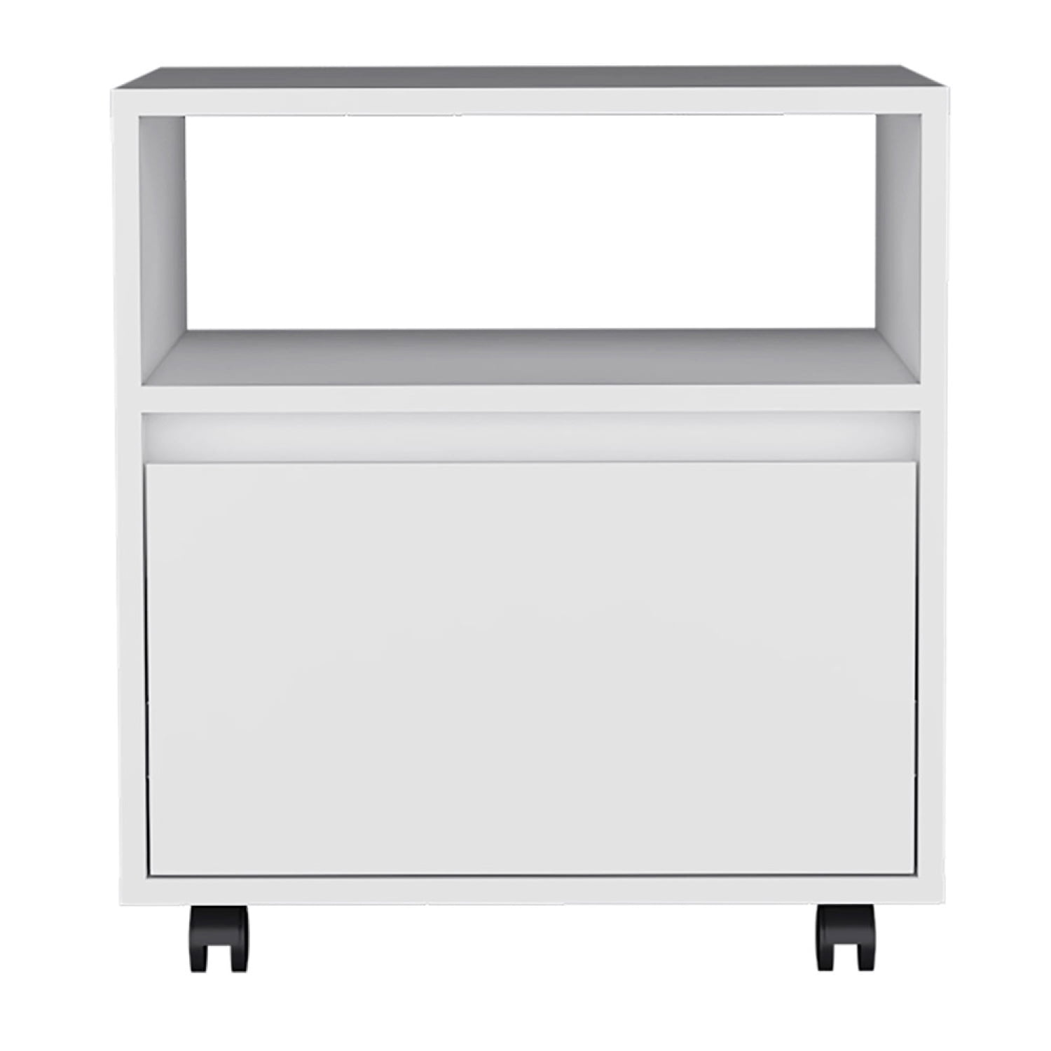 Stylish White Nightstand with Drawer, Ideal for Bedroom Living Room Compact Size
