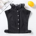 thumbnail image 6 of Womens Detachable Fake Collar Half Shirt Blouse False Faux Collar Tie Black, 6 of 8