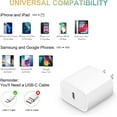 thumbnail image 3 of 2 Pack USB C Wall Charger-Block 20W PD Power Adapter Compatible with iPhone 13/13 Mini/13 Pro/13 Pro Max/12/11 iPad Pro/Mini Google Pixel 4/3 Samsung Galaxy S20 S10 and More, 3 of 7