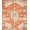 Burnt Orange Ivory, Pattern 12, variant on ODIKA Shaped Solid Vintage Round Distressed Motif Circle Border Boho for Home Office, Gaming Room, Under Desk, Non-Slip Chair-Friendly
