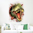 thumbnail image 2 of 1pc 3D Dinosaur Ripped Wall Bedroom Sticker, Self Adhesive Removable Sticker, Home Decor, 2 of 4