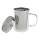 thumbnail image 1 of Taza de té de vidrio transparente con tapa de de acero inoxidable para té suelto/bolsita de té Blanco kusrkot Tazas de agua con infusor, 1 of 8