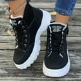 thumbnail image 3 of Mepaouo Women's Platform High Top Sneakers Arch Support Ankle Boots Fleece Lined Winter Walking Running Shoes, 3 of 6