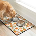 thumbnail image 2 of Orange Fruit Print Dog Feeding Mat - Non-Slip Waterproof Pet Food Mat with Cute Kawaii Design, Absorbent 4-Layer Mat for Messy Eaters, Easy Clean Large Placemat (Orange Pattern), 2 of 4