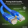 thumbnail image 2 of GearIT Cat 6 Ethernet Cable Pack - 10-Pack 14 ft Cat6 Ethernet Patch Cables | RJ45 Network Patch Cable, 10 Gbps Snagless Gold-Plated Connectors - Ethernet Cable Cat 6 for PC, TV, Router - Blue, 2 of 9