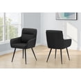 thumbnail image 2 of Monarch Specialties - Dining Chair, 34" Height, Set Of 2, Upholstered, Side, Dining Room, Kitchen, Black Leather Look, Black Metal, Contemporary, Modern, 2 of 12