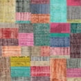 thumbnail image 1 of Ahgly Company Indoor Square Contemporary Cherry Red Patchwork Area Rugs, 5' Square, 1 of 6
