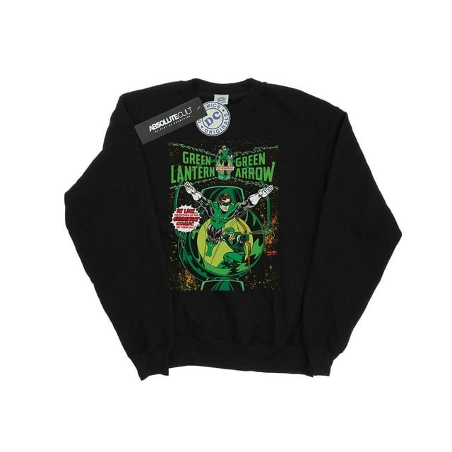 DC Comics Chandail Molletonné pour Garçons à Capuchon Vert avec Flèche Lanterne