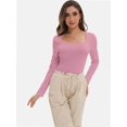 thumbnail image 3 of Long Sleeve Shirts for Women Scoop Neck Baselayer Casual Tops for Lady, 3 of 6