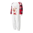 thumbnail image 3 of Ensemble de Pyjama 2 Pcs à Col Rond Imprimé Orignal Décontracté à Manches à Carreaux pour la Famille Tenue Quotidienne, 3 of 9