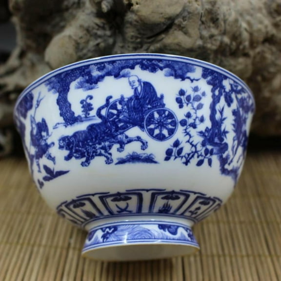 Jingdezhen Porcelain Blue and White Character Bowl China-