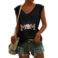 thumbnail image 2 of Camisetas sin mangas con cuello en V de verano para mujer, camisetas de manga corta con estampado de elementos de béisbol Retro OAVQHLG3B Store  lin121212, 2 of 5