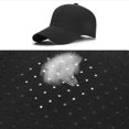 thumbnail image 4 of Gorra de béisbol con visera de verano para hombre, a prueba de sol, para viajes al aire libre (negra), 4 of 5