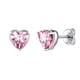 thumbnail image 1 of Mujer adulta 925 plata esterlina corazón piedra natal Stud pendientes cumpleaños regalo de San Valentín Suplight Jewelry  exquisita, 1 of 2