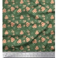 thumbnail image 1 of Soimoi Modal Satin Fabric Leaves & Flower Floral Fabric Prints By Yard 42 Inch Wide, 1 of 1