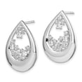 thumbnail image 2 of 14k White Gold Diamond Post Earrings 14k White Gold Earrings, 2 of 3