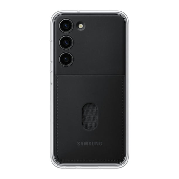 Funda para teléfono Samsung Galaxy S23, marco con 2 placas negras, color negro
