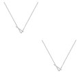 thumbnail image 2 of Qarigey Collar de mujer Chapado en plata en forma de V Festival geométrico Aniversario Boda Gargantilla brillante Joyas Niñas Oro blanco Type2 NO2 Qarigey CBP221690, 2 of 6