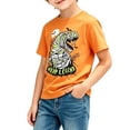 thumbnail image 3 of CONFREE Halloween Boys Short Sleeve Tshirts Crew Neck Dinosaur Graphic Soft Hallowmas T-Shirts for Kids, 3 of 6