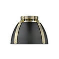 thumbnail image 2 of Wry Lighting Aldrich 1-light Flush Mount in Aged Brass, 2 of 6