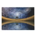 thumbnail image 1 of Space Cutting Board, Surreal Single Tree on Galaxy with Stars Meteors Unusual Sci Fi Panorama Print, Decorative Tempered Glass Cutting and Serving Board, Large Size, Brown Purple Blue, by Ambesonne, 1 of 1