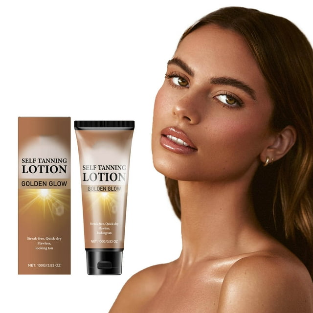 Loción autobronceadora rápida para rostro | Hidratante bronceador sin sol para cara y cuerpo | Ingredientes naturales | Ácido hialurónico hidratante y aceite de coco | Bronceado duradero | Tubo de