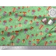 thumbnail image 2 of Soimoi Georgette Viscose Fabric Dot,Star & Gift Box Party Printed Craft Fabric by The Yard 42 Inch Wide, 2 of 3