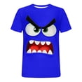 thumbnail image 4 of Yaoyar Men Funny Cartoon Face Print T-Shirts Short Sleeve Casual Novelty Tees Shirts for Streetwear Party, 4 of 5