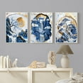 thumbnail image 3 of Retro Abstract Blue and White Porcelain Landscape Mountains and Rivers Canvas Printing Home Wall Decoration Frameless Painting50 x 70 cm, frameless,SKU-07, 3 of 7