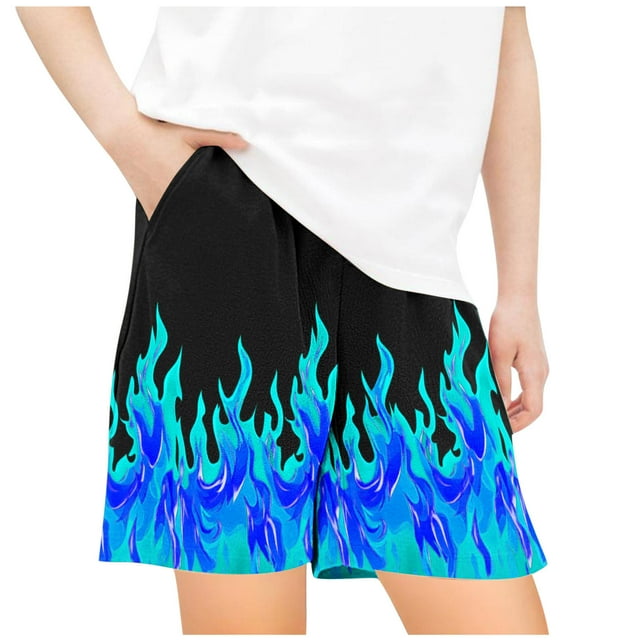 Odeerbi 5-14 Años Niños Niñas Pantalones Cortos de Estampado Tropical Hawaiano Pantalones de Baño En Seco Rápido Pantalones Cortos de Tabla de Playa