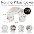 thumbnail image 6 of Sweet Jojo Designs Watercolor Floral Pink and Grey Girl 2 Pack Muslin 100% Cotton Nursing Pillow Covers, 6 of 6