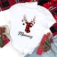thumbnail image 4 of Camisetas familiares a juego con estampado de ciervos personalizados, camisetas familiares navideñas, trajes personalizados con nombre para niños, camisetas de aspecto familiar, mamelucos para bebés, 4 of 5