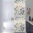 thumbnail image 3 of Spring Flowers Window Privacy Film, Vintage Floral Leaves Birds Farmhouse Plaid Static Cling UV Sun Blocking Heat Control Window Tint Day and Night, Non-Adhesive One Way Privacy Cover 17.7''x78.7'', 3 of 7