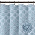 thumbnail image 4 of S4Sassy Blue Floral Damask Printed Bathroom Curtain Waterproof Shower Drapes-60 x 75 Inch, 4 of 6